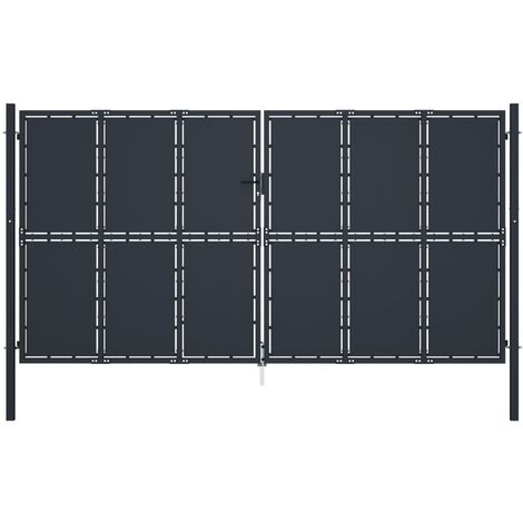 Garden Gate Steel 400x175 cm Anthracite vidaXL