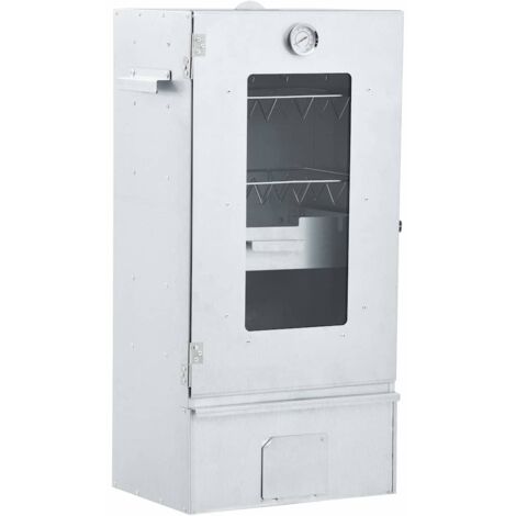 BBQ Oven Smoker with 1kg Wood Chips 44.5x29x83 cm vidaXL