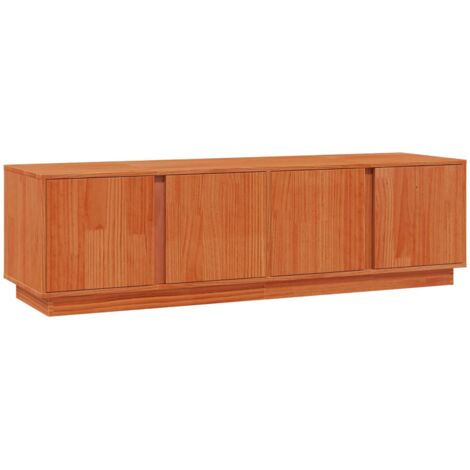 TV Cabinet Wax Brown 140 x 40 x 40 cm Solid Pine Wood vidaXL (1/5)