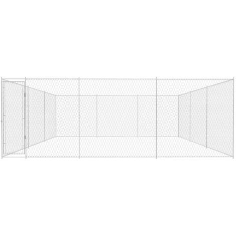 Outdoor Dog Kennel Galvanised Steel 570x570x185 cm vidaXL