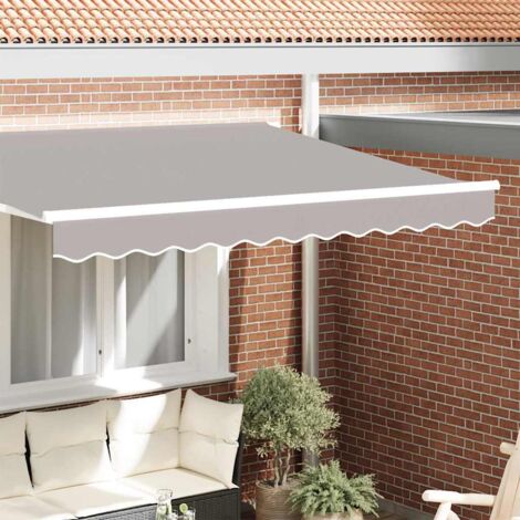 Awning Valance Light grey 3.3 x 0.2 m Canvas vidaXL