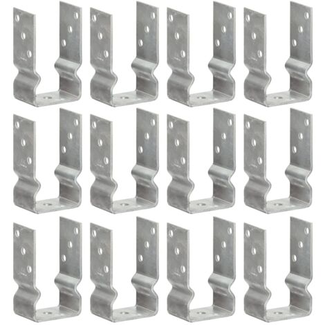 Fence Anchors 12 pcs Silver 8x6x15 cm Galvanised Steel vidaXL (1/5)