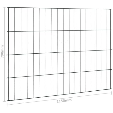 Garden Fence Set 115x79 cm Green vidaXL