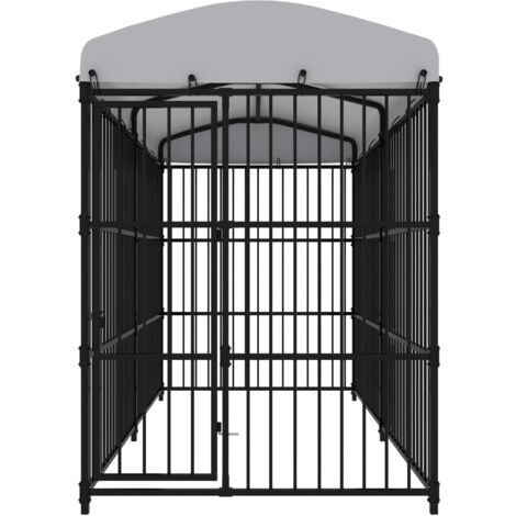 Outdoor Dog Kennel with Roof 300x150x210 cm vidaXL