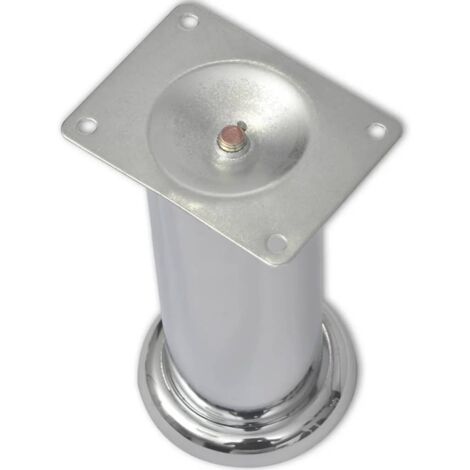 Round Sofa Legs 8 pcs Chrome 180 mm vidaXL