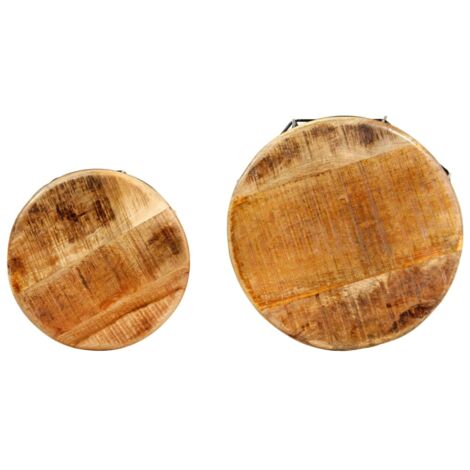 Coffee Tables 2 pcs Solid Mango Wood vidaXL