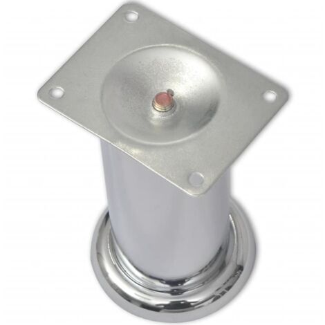 Sofa Legs 8 pcs Round Chrome 120 mm vidaXL