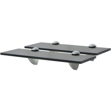Floating Shelves 2 pcs Glass 30x10 cm 8 mm vidaXL