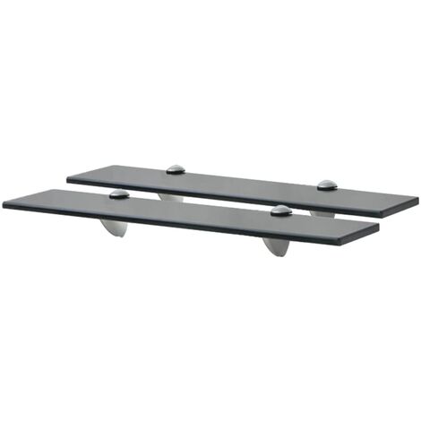 Floating Shelves 2 pcs Glass 50x10 cm 8 mm vidaXL