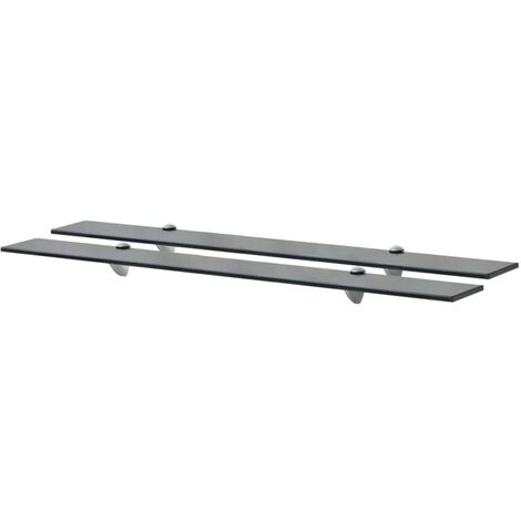 Floating Shelves 2 pcs Glass 90x10 cm 8 mm vidaXL