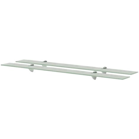 Floating Shelves 2 pcs Glass 100x10 cm 8 mm vidaXL