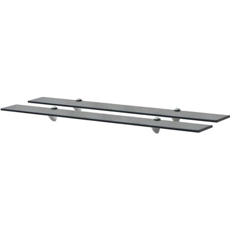 Floating Shelves 2 pcs Glass 90x20 cm 8 mm vidaXL