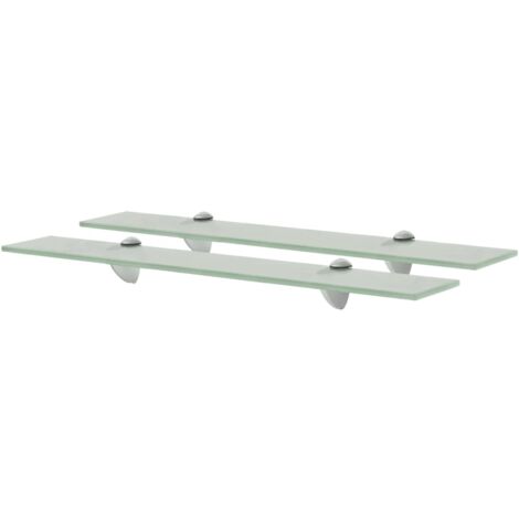 Floating Shelves 2 pcs Glass 60x20 cm 8 mm vidaXL