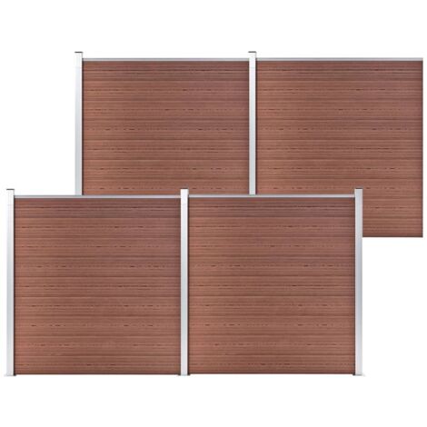 Garden Fence WPC 699x186 cm Brown vidaXL