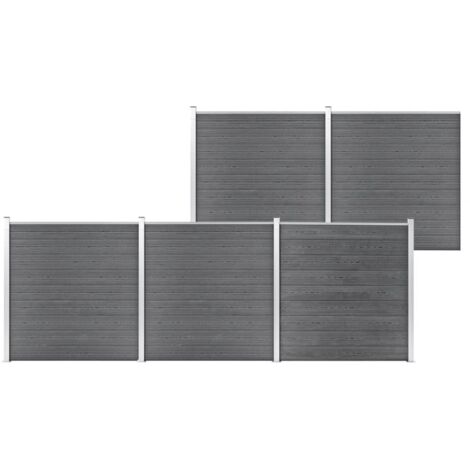 Garden Fence WPC 872x186 cm Grey vidaXL