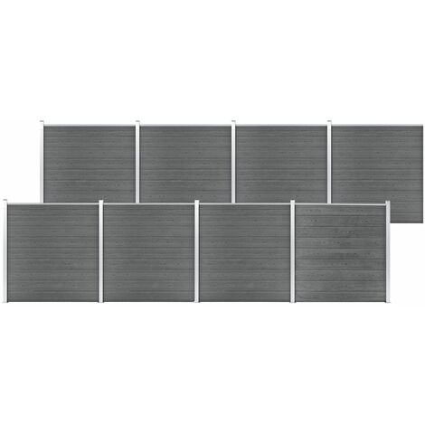 vidaXL Garden Fence WPC 1391x186 cm Grey