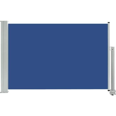 Patio Retractable Side Awning 60x300 cm Blue vidaXL