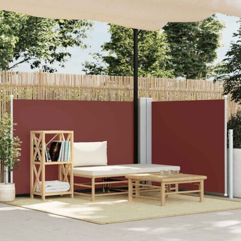 Retractable Side Awning Brown 100x600 cm vidaXL