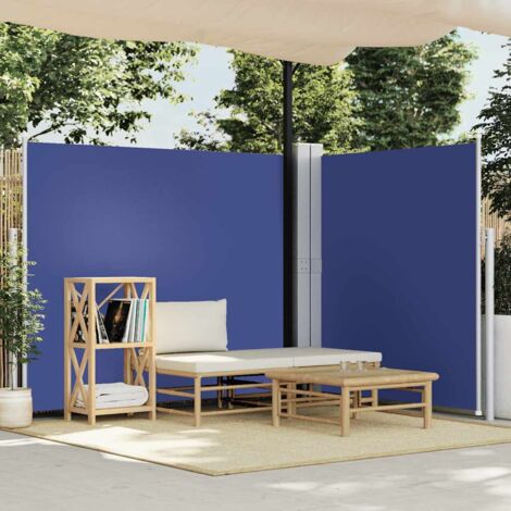 Retractable Side Awning Blue 160x600 cm vidaXL