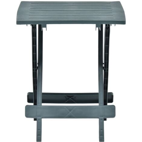 Folding Garden Table Green 45x43x50 cm Plastic vidaXL