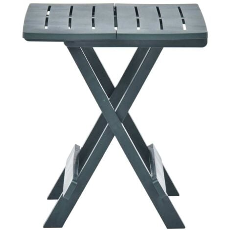 Folding Garden Table Green 45x43x50 cm Plastic vidaXL