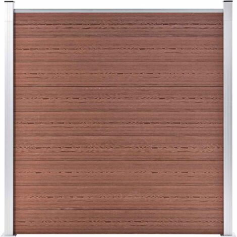 Garden Fence WPC 180x186 cm Brown vidaXL