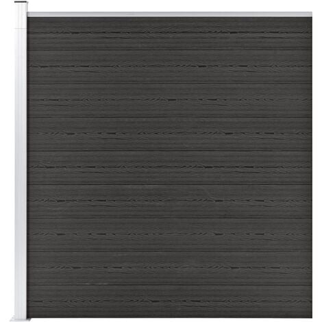 Garden Fence WPC 175x186 cm Grey vidaXL