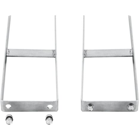 Fence Ground Spikes 2 pcs for WPC Fence Steel 40 cm vidaXL (1/5)