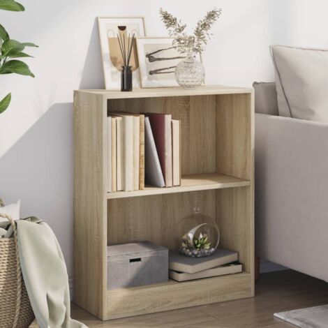 Bookshelf Sonoma Oak 60x24x76 cm Engineered Wood vidaXL