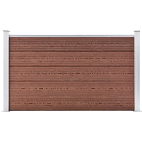 Garden Fence WPC 180x105 cm Brown vidaXL