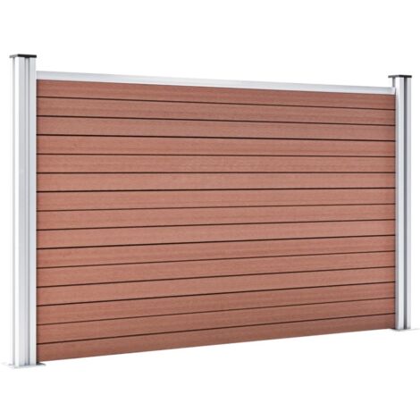 Garden Fence WPC 180x105 cm Brown vidaXL