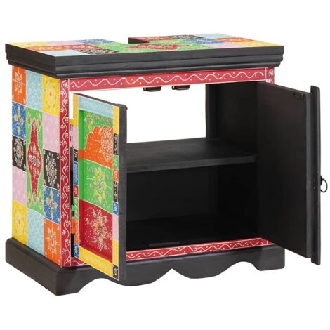 Sink cabinet with Door Brown 60 x 35 x 55 cm Solid Mango Wood vidaXL (1/5)
