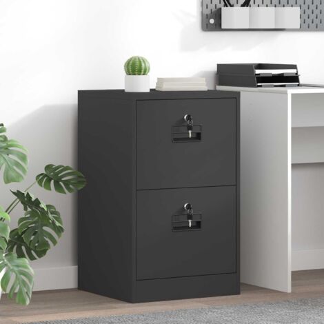 File Cabinet Black 45.5 x 42 x 74.5 cm Cold-Rolled Steel vidaXL