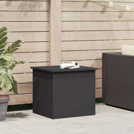 Outdoor Storage Box Black 55 x 50.5 x 50 cm Steel vidaXL