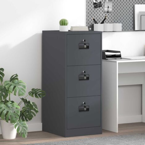 File Cabinet Anthracite 44 x 50 x 106.5 cm Cold-Rolled Steel vidaXL
