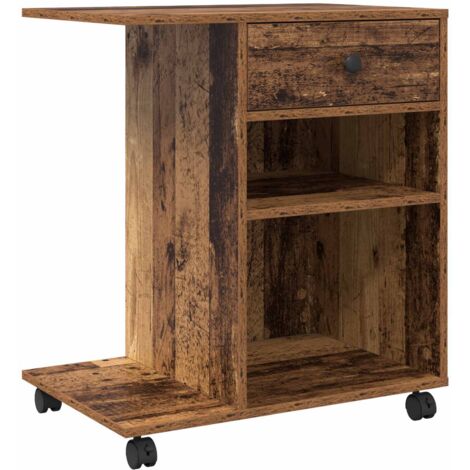 Printer Stand Plain Old Wood 60 x 40 x 68.5 cm Engineered Wood vidaXL
