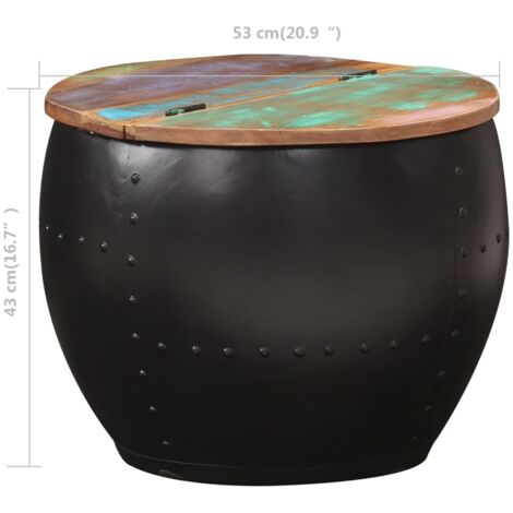 Coffee Table 53x43 cm Solid Reclaimed Wood vidaXL