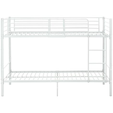 Bunk Bed without Mattress White Metal 90x200cm vidaXL