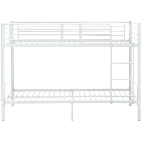 Bunk Bed without Mattress White Metal 90x200cm vidaXL