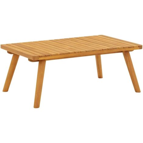 Garden Coffee Table  Golden brown  Solid acacia wood  90x55x35 cm vidaXL