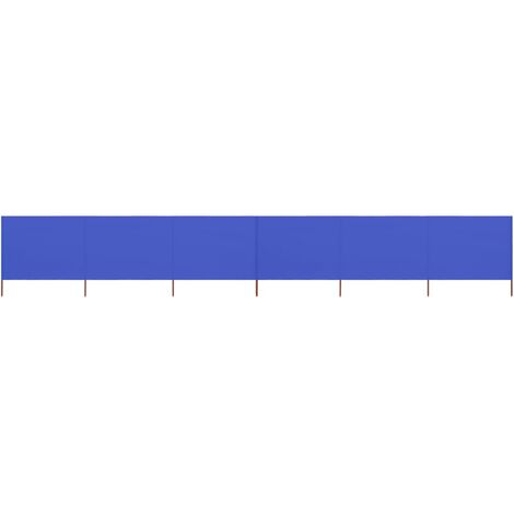 6-panel Wind Screen Fabric 800x80 cm Azure Blue vidaXL