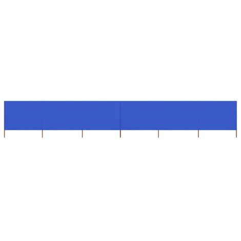 6-panel Wind Screen Fabric 800x160 cm Azure Blue vidaXL