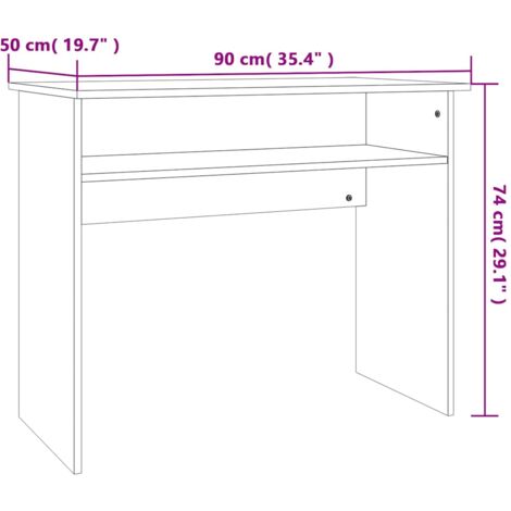 Desk Sonoma Oak 90x50x74 cm Engineered Wood vidaXL