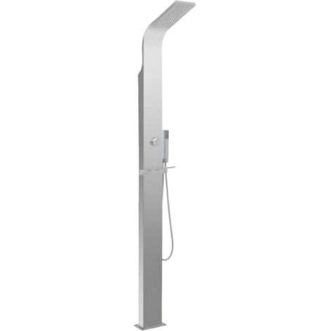 vidaXL Outdoor Shower Stainless Steel Curved - Silver