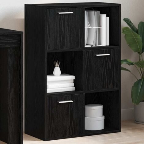 Storage Cabinet Black 60x29.5x90 cm Engineered Wood vidaXL