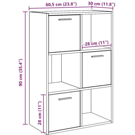 Storage Cabinet Black 60x29.5x90 cm Engineered Wood vidaXL