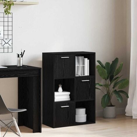 Storage Cabinet Black 60x29.5x90 cm Engineered Wood vidaXL