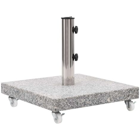 Parasol Base Granite 30 kg Square Grey vidaXL