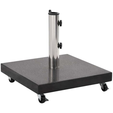 Parasol Base Granite 30 kg Square Black vidaXL