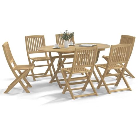 Folding Garden Chairs 6 pcs 48.5x57x90 cm Solid Wood Acacia vidaXL